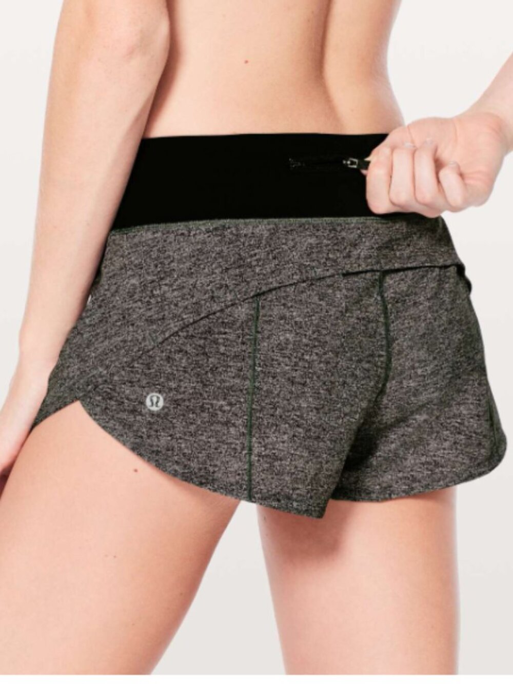 Lululemon Speed Up Short *2.5" Heather Lux Multi Black / Black (First Release)